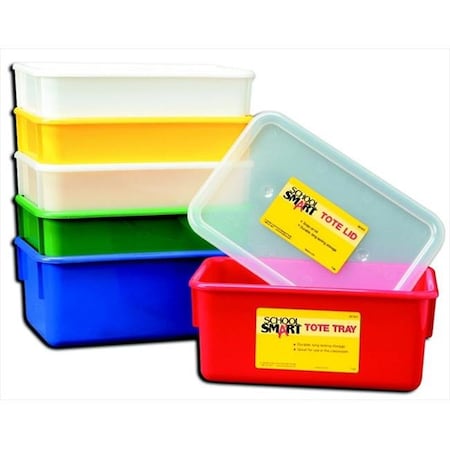 School Smart School Smart 081970 Websters Tote Tray; 12 x 8 x 5 In. - Translucent 81970